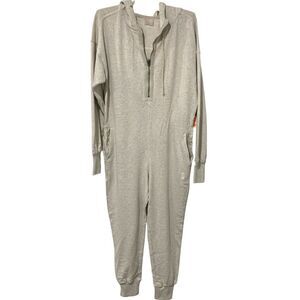Free People Movemement Hatch | Jumpsuit Maternity Gray NWT Cozy Hood- Size Small